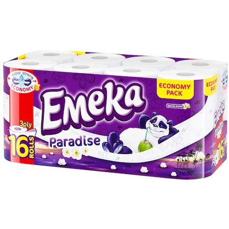 Hartie igienica Emeka, 3 straturi, 16 role, Mountain Fresh - imagine 3